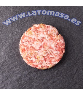 HAMBURGUESA CON QUESO CURADO Y CEBOLLA  4 unidades