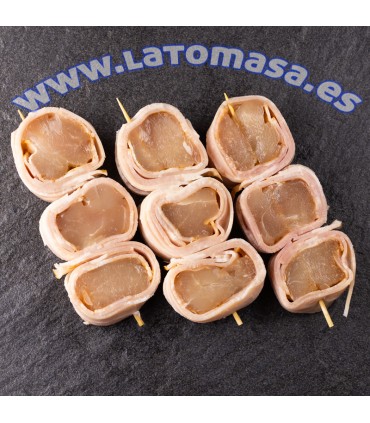 BROCHETA POLLO Y BACON 4 unidades