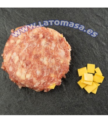 HAMBURGUESA RELLENA CHEDDAR  4 unidades