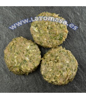 MINI HAMBURGUESA POLLO-ESPINACAS Y PIÑONES 6 unidades