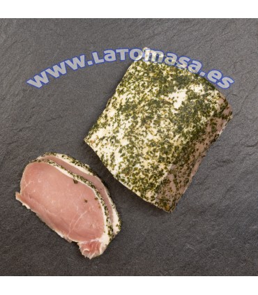 LOMO ADOBADO CASERO AJO-PEREJIL DE CERDO DENOMINACION ORIGEN TERUEL 1/2 KG