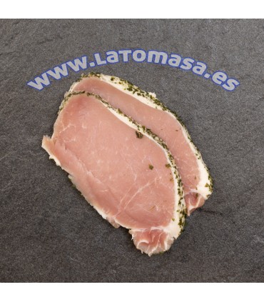 LOMO ADOBADO CASERO AJO-PEREJIL DE CERDO DENOMINACION ORIGEN TERUEL 1/2 KG