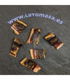 RECORTES DE JAMON DE TERUEL CON CORTEZA PARA MAGRAS (+/-) 250 gms